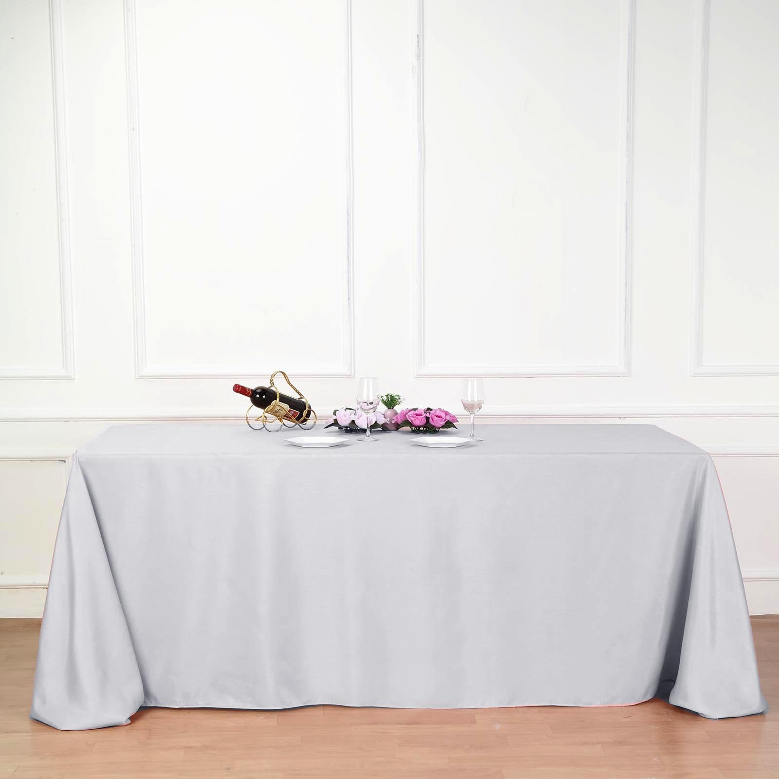 90"x132" Polyester Tablecloth Wedding Party Table Linens Events Dining Kitchen - Picture 221 of 272