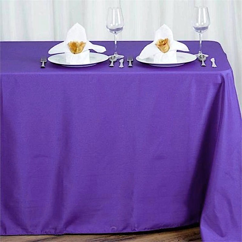 90x156-Inch RECTANGULAR Polyester Tablecloths Reception Catering Wedding Party - Picture 152 of 231