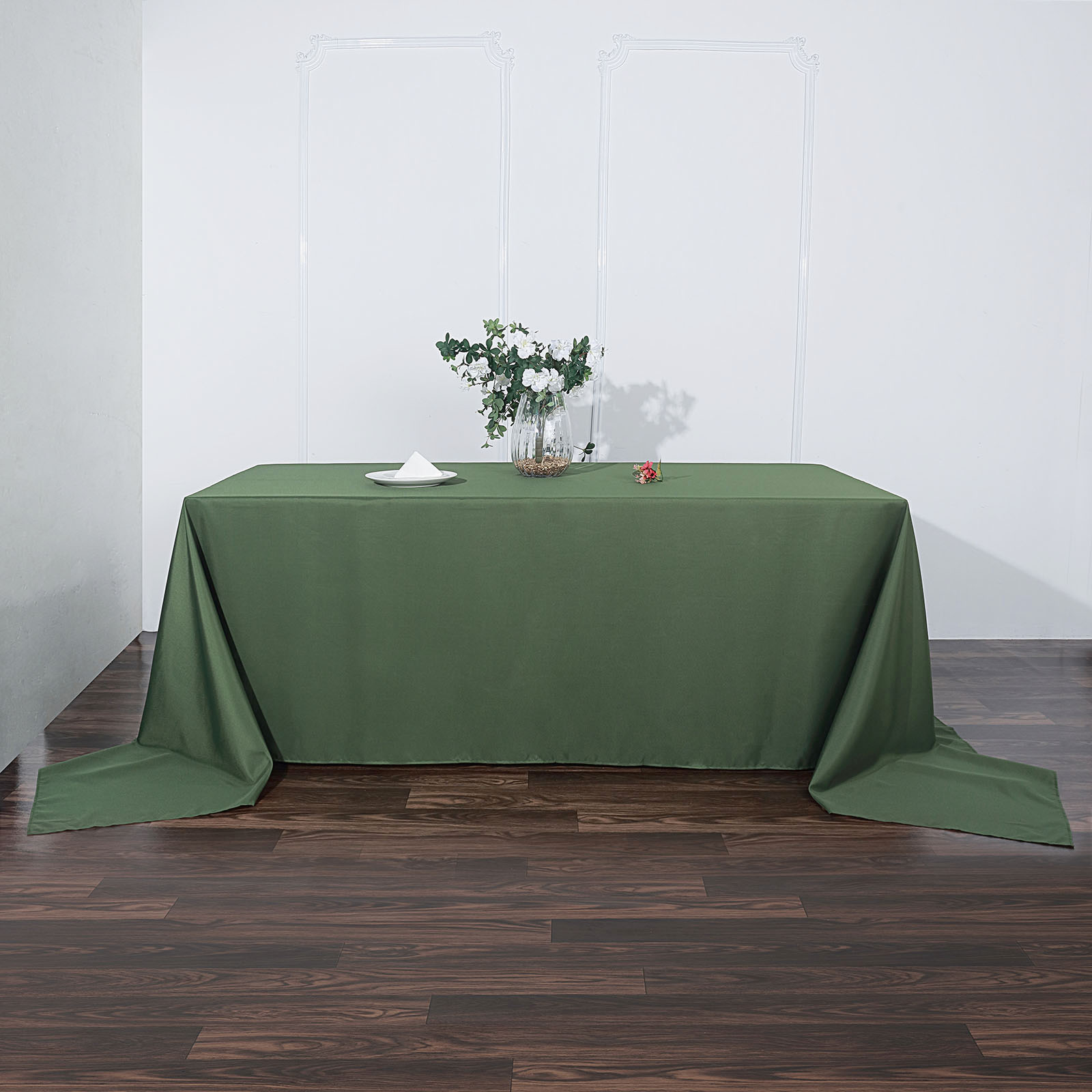 90x156-Inch RECTANGULAR Polyester Tablecloths Reception Catering Wedding Party - Picture 121 of 231