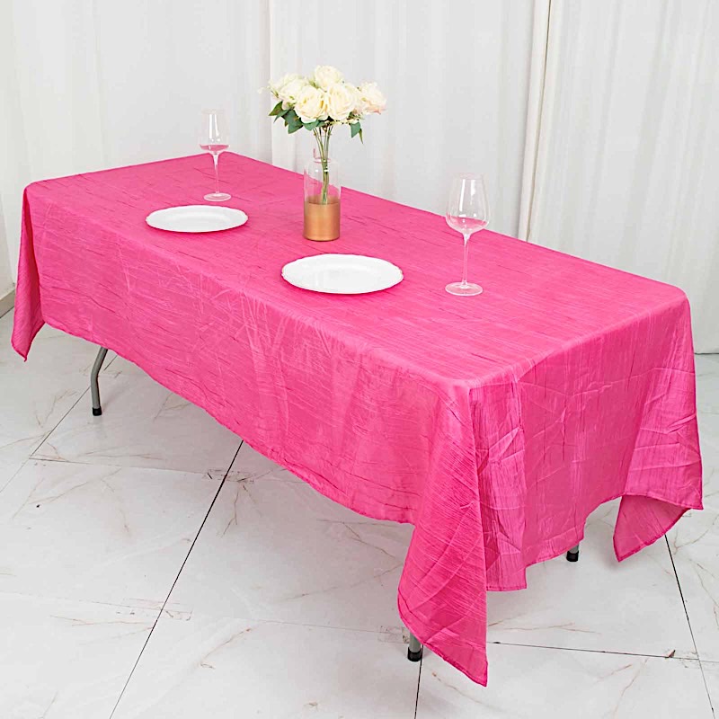 60x102-Inch Crinkle Accordion TAFFETA RECTANGLE TABLECLOTH P