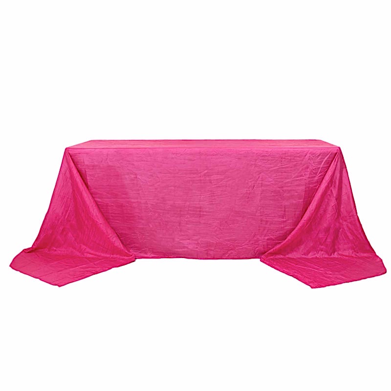 90x156-Inch Crinkle Accordion TAFFETA RECTANGLE TABLECLOTH Party Decorations - Picture 45 of 146