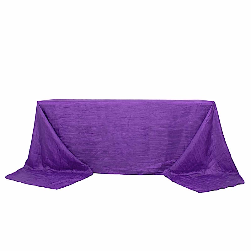 90x156-Inch Crinkle Accordion TAFFETA RECTANGLE TABLECLOTH Party Decorations - Picture 85 of 146