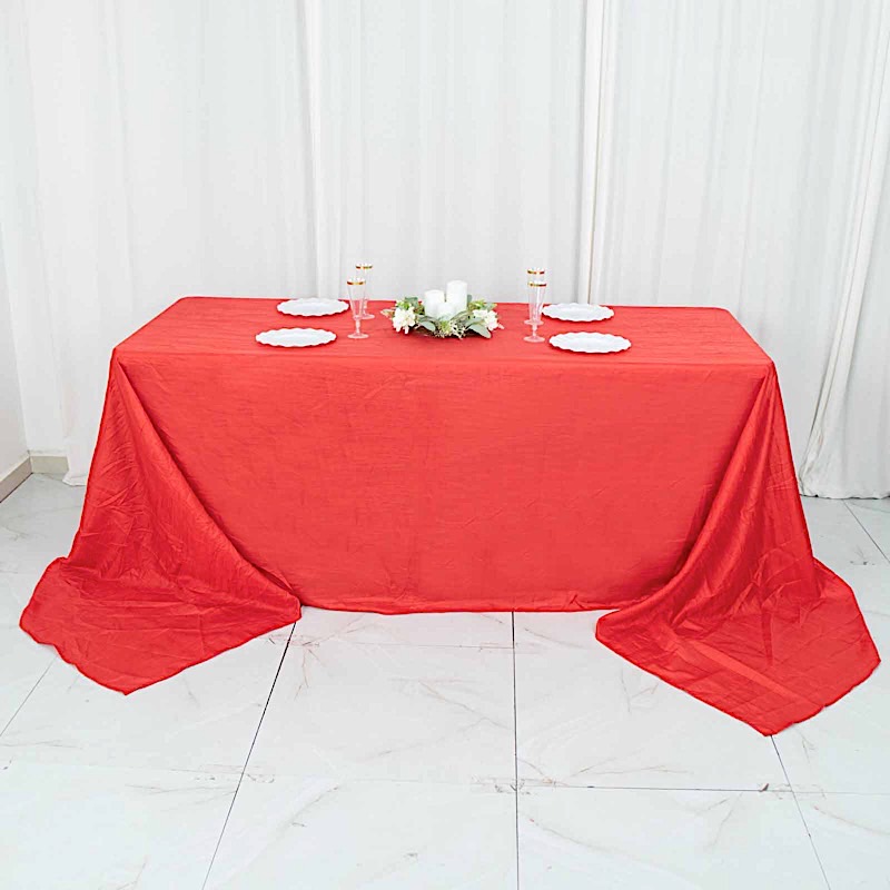 90x156-Inch Crinkle Accordion TAFFETA RECTANGLE TABLECLOTH Party Decorations - Picture 95 of 146