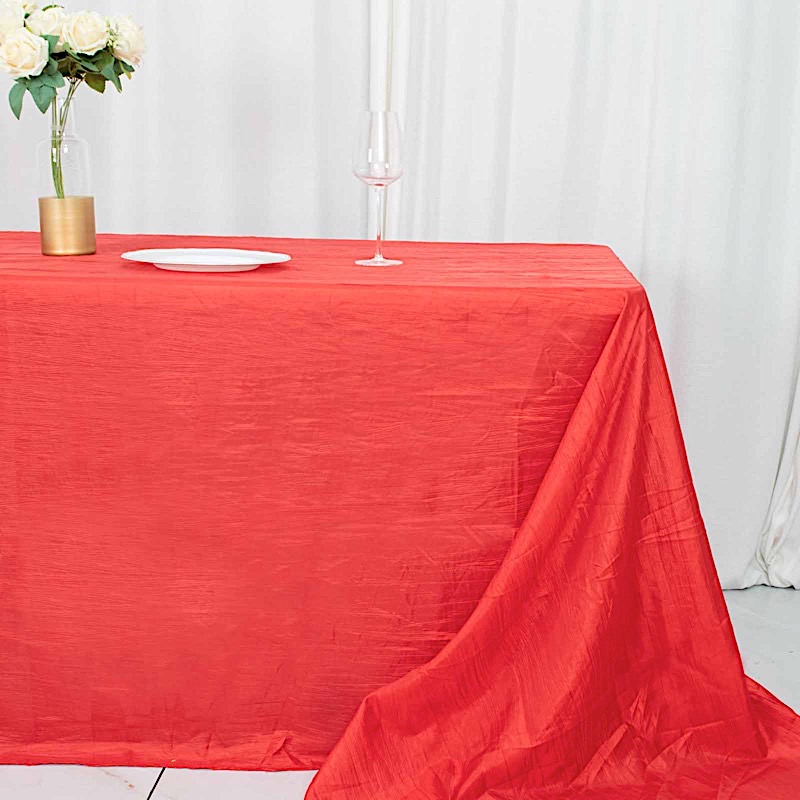 90x156-Inch Crinkle Accordion TAFFETA RECTANGLE TABLECLOTH Party Decorations - Picture 98 of 146