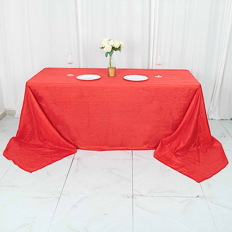 90x156-Inch Crinkle Accordion TAFFETA RECTANGLE TABLECLOTH Party Decorations - Picture 93 of 146