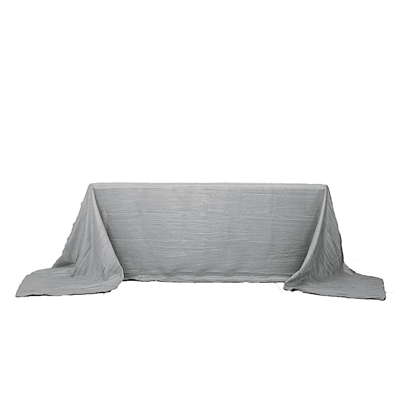 90x156-Inch Crinkle Accordion TAFFETA RECTANGLE TABLECLOTH Party Decorations - Picture 110 of 146