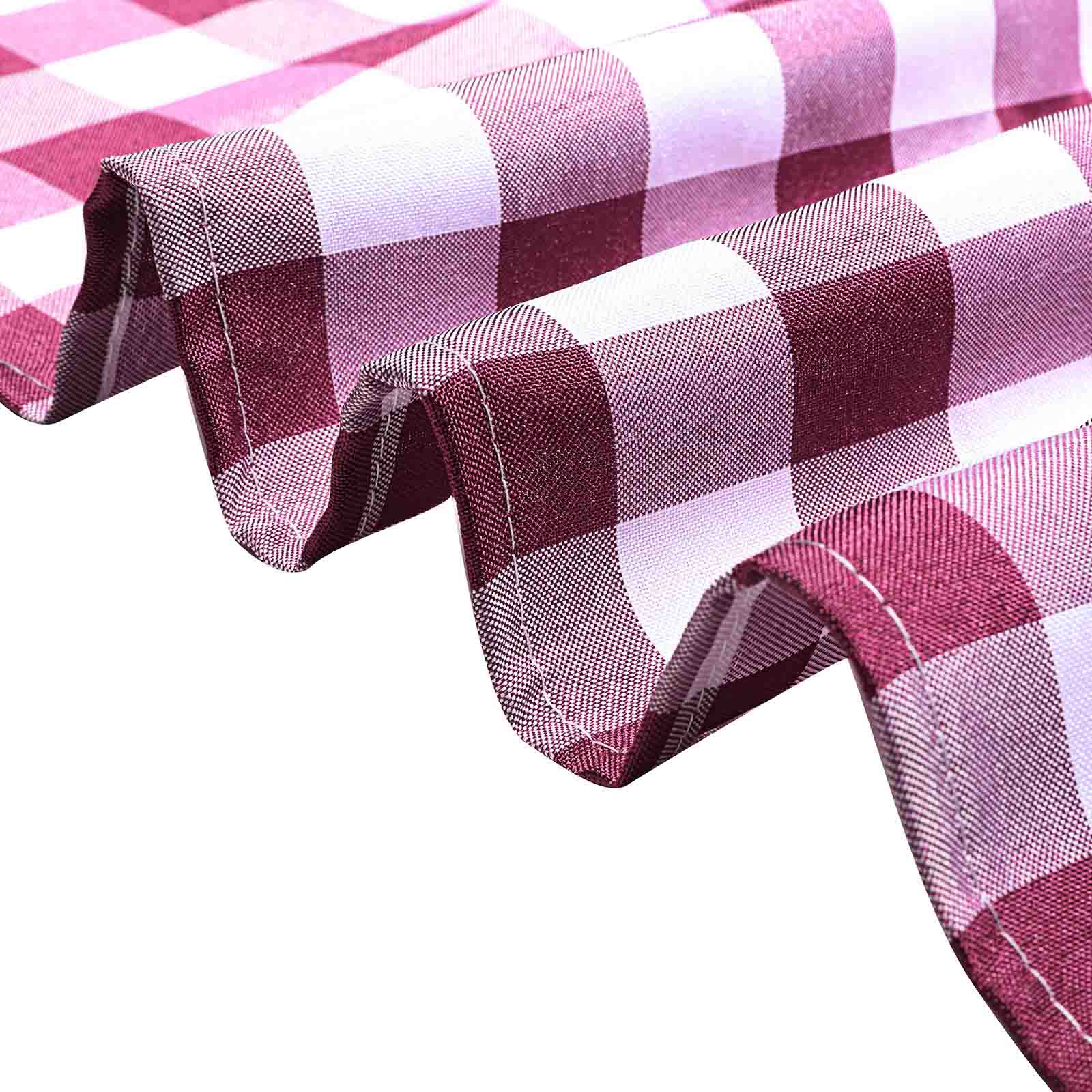 60x126" Checkered Gingham Tablecloth Polyester Rectangular Linens Wedding PARTY - Picture 32 of 53