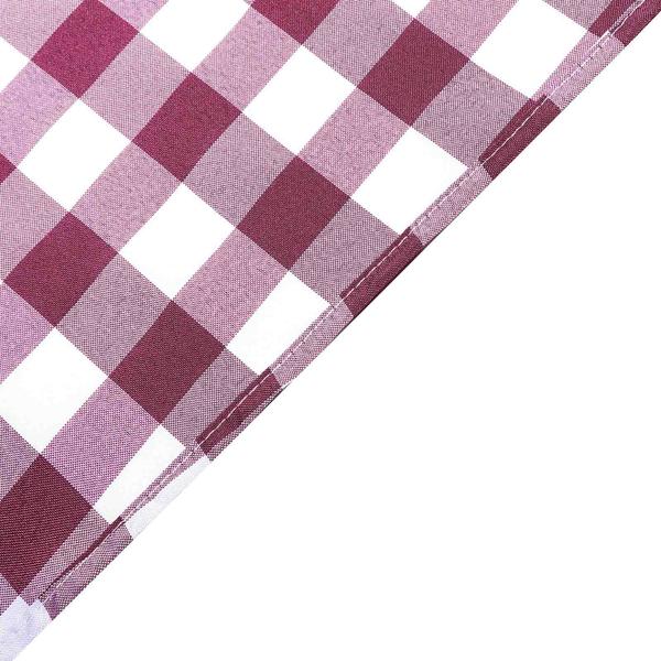 60x126" Checkered Gingham Tablecloth Polyester Rectangular Linens Wedding PARTY - Picture 29 of 53