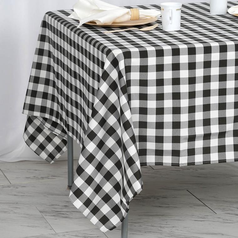 70x70-Inch SQUARE Checked Gingham Polyester Tablecloth Dinner Wedding Linens - Picture 8 of 26