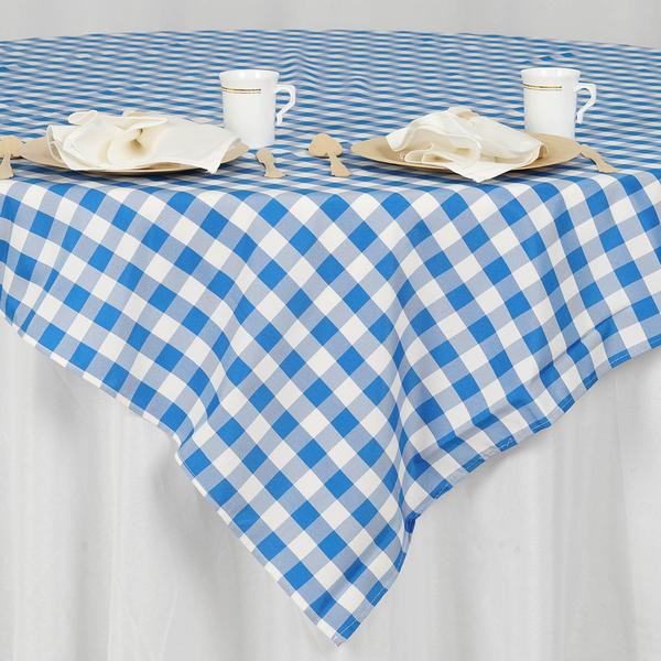 70x70-Inch SQUARE Checked Gingham Polyester Tablecloth Dinner Wedding Linens - Picture 16 of 26