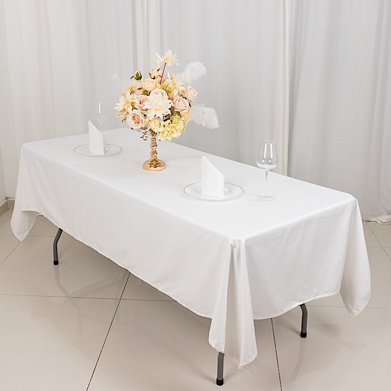60" x 102" Rectangular Cotton Wedding Tablecloth Linens High Quality- 3 Colors - Picture 13 of 19