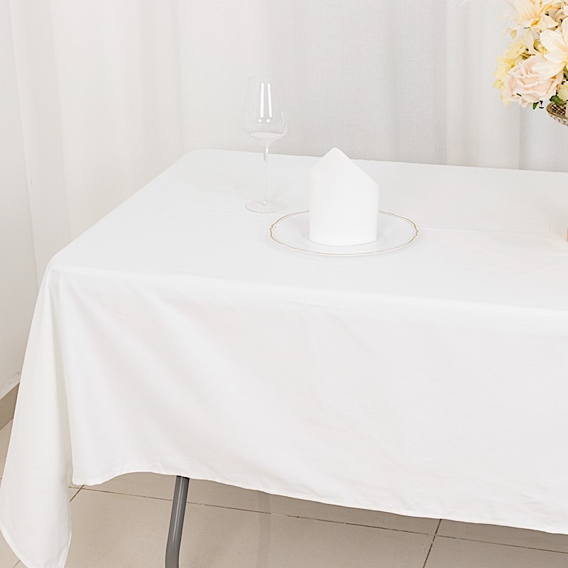 60" x 102" Rectangular Cotton Wedding Tablecloth Linens High Quality- 3 Colors - Picture 15 of 19