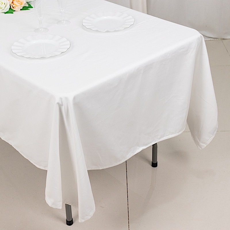 60" x 102" Rectangular Cotton Wedding Tablecloth Linens High Quality- 3 Colors - Picture 17 of 19