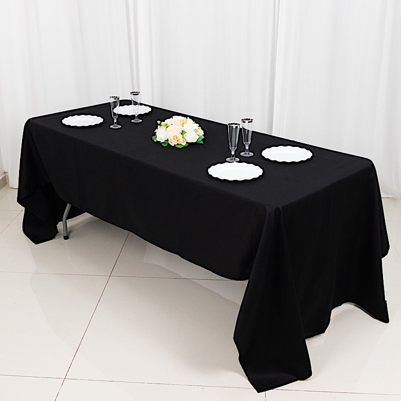 60" x 126" Rectangular 100% COTTON Wedding Tablecloth High Quality Dinner Linens - Picture 5 of 19