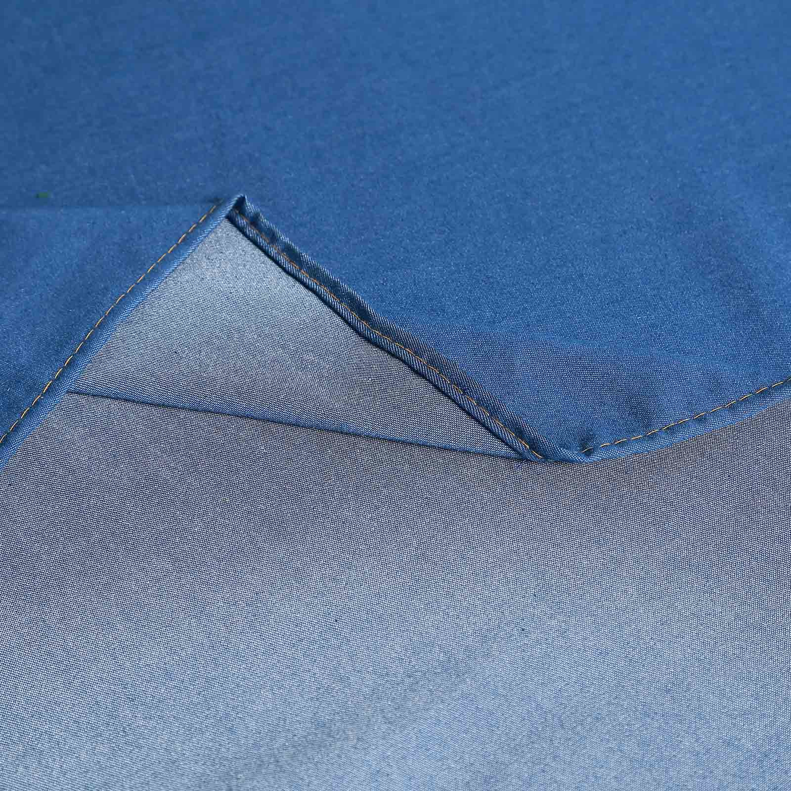 90x132" Dunkelblau Faux Denim Polyester Rechteckige Tischdecke Hochzeit Party Verkauf - Bild 7 von 10