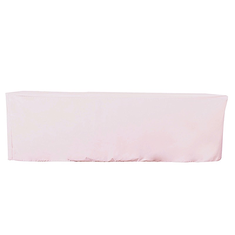 8 feet Fitted Polyester Tablecloths Wedding Party Catering Table Linens Home - 第 21/98 張圖片