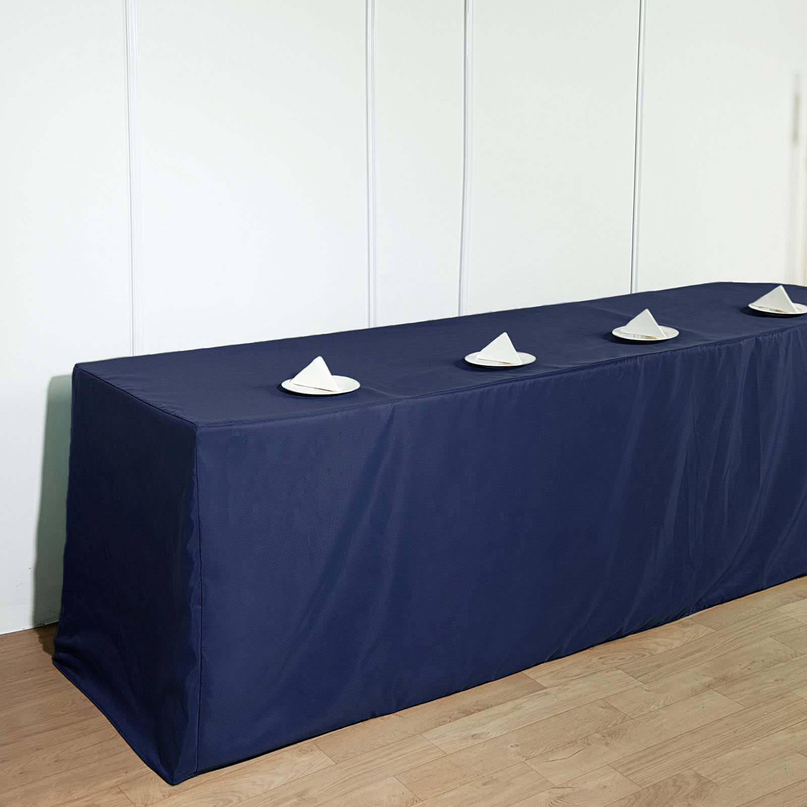 8 feet Fitted Polyester Tablecloths Wedding Party Catering Table Linens Home - 第 62/98 張圖片
