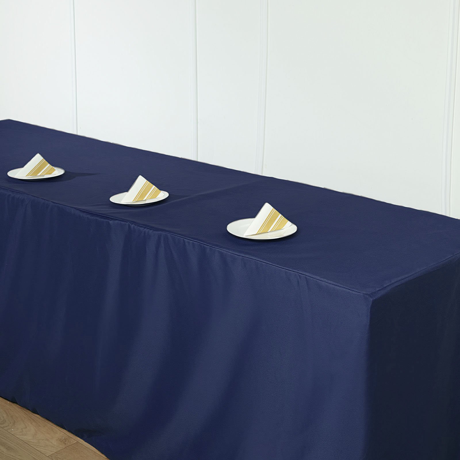 8 feet Fitted Polyester Tablecloths Wedding Party Catering Table Linens Home - 第 63/98 張圖片