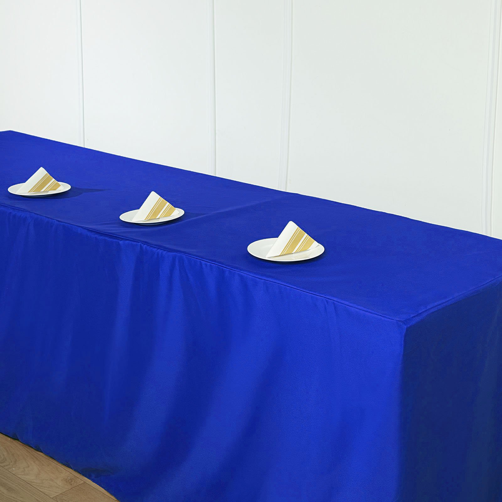 8 feet Fitted Polyester Tablecloths Wedding Party Catering Table Linens Home - 第 87/98 張圖片