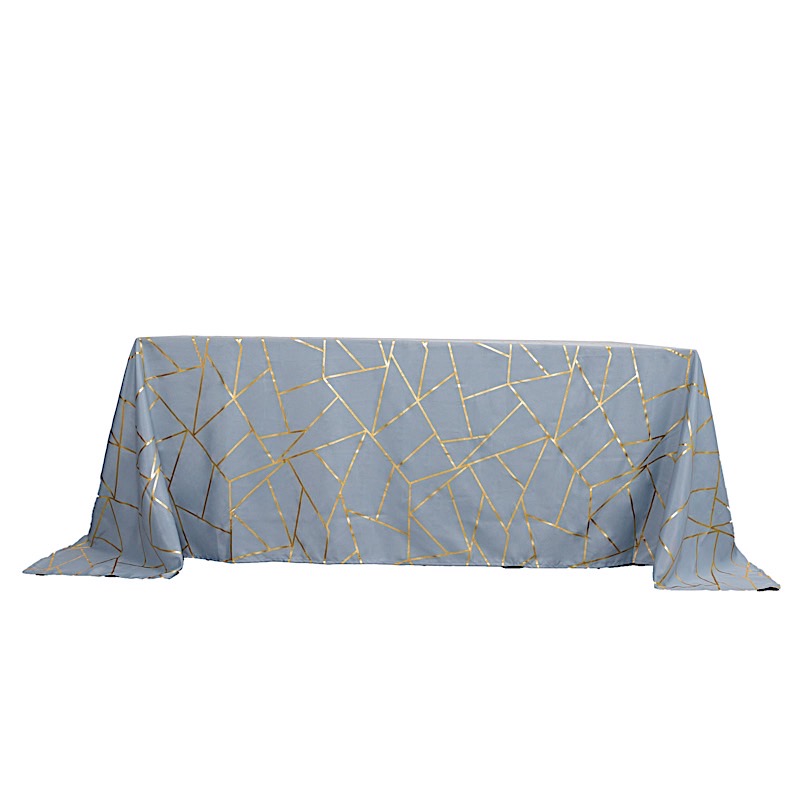 90"x132" Geometric Design Polyester Rectangle TABLECLOTH Party Event Decorations - Picture 14 of 74