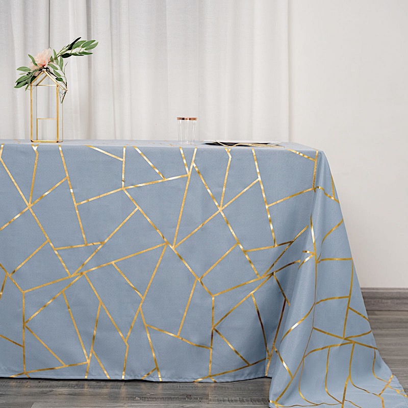 90"x132" Geometric Design Polyester Rectangle TABLECLOTH Party Event Decorations - Picture 12 of 74