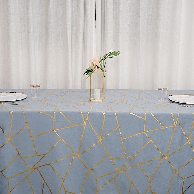 90"x132" Geometric Design Polyester Rectangle TABLECLOTH Party Event Decorations - Picture 16 of 74