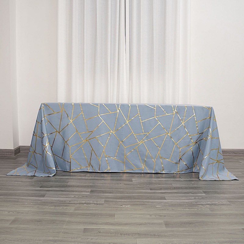 90"x132" Geometric Design Polyester Rectangle TABLECLOTH Party Event Decorations - Picture 11 of 74