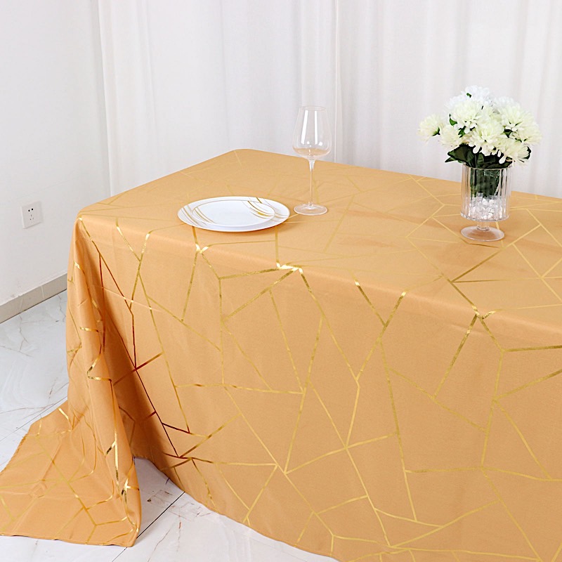 90"x132" Geometric Design Polyester Rectangle TABLECLOTH Party Event Decorations - Picture 20 of 74