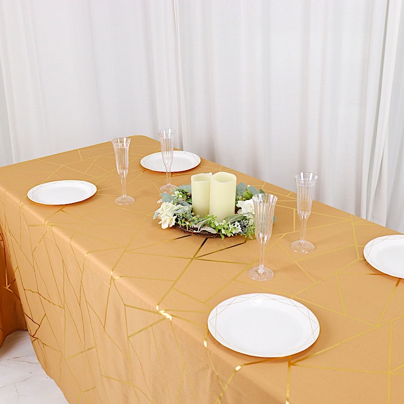 90"x132" Geometric Design Polyester Rectangle TABLECLOTH Party Event Decorations - Picture 24 of 74