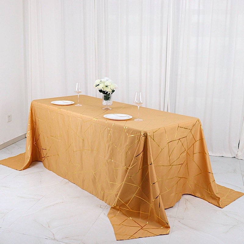 90"x132" Geometric Design Polyester Rectangle TABLECLOTH Party Event Decorations - Picture 23 of 74