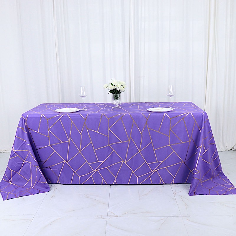 90"x132" Geometric Design Polyester Rectangle TABLECLOTH Party Event Decorations - Picture 41 of 74