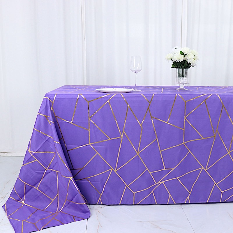 90"x132" Geometric Design Polyester Rectangle TABLECLOTH Party Event Decorations - Picture 36 of 74