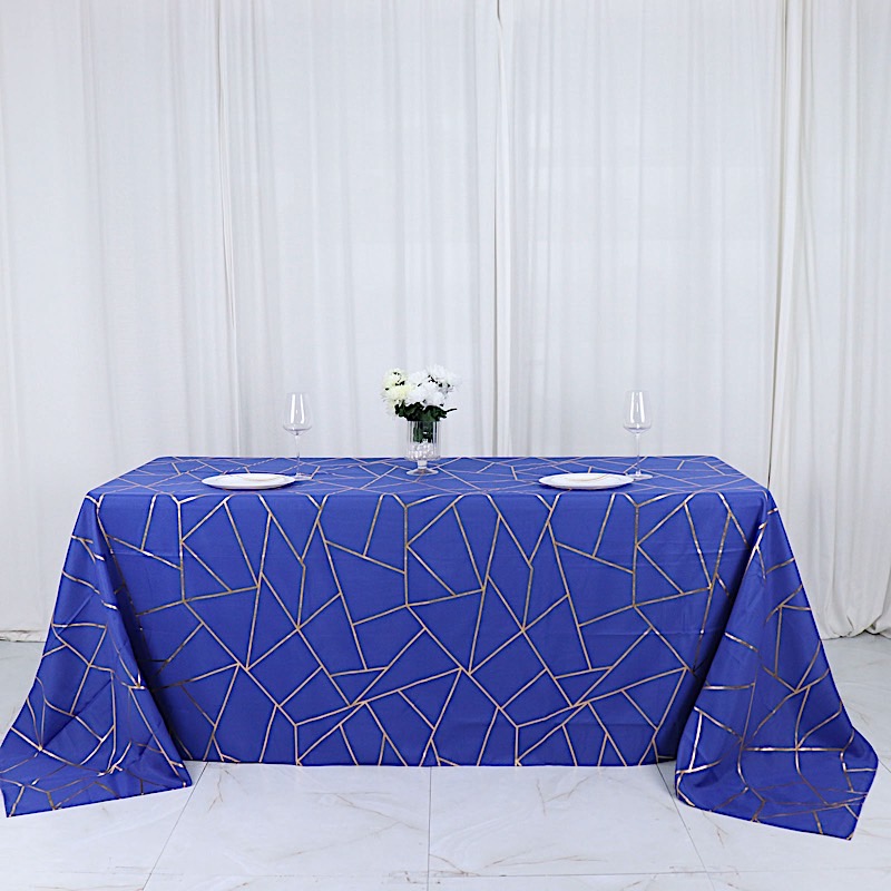 90"x132" Geometric Design Polyester Rectangle TABLECLOTH Party Event Decorations - Picture 50 of 74