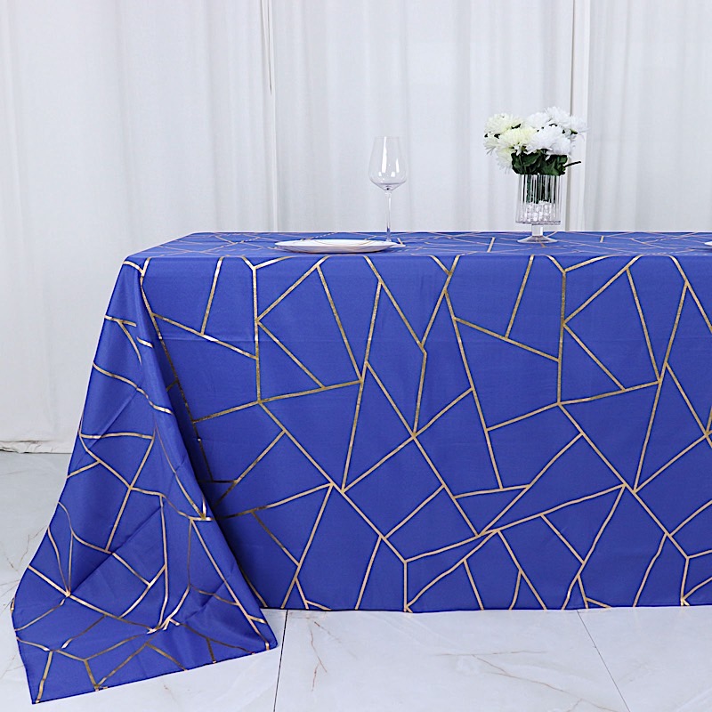 90"x132" Geometric Design Polyester Rectangle TABLECLOTH Party Event Decorations - Picture 44 of 74