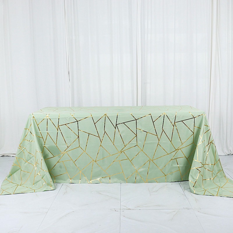 90"x132" Geometric Design Polyester Rectangle TABLECLOTH Party Event Decorations - Picture 51 of 74