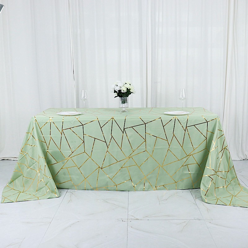 90"x132" Geometric Design Polyester Rectangle TABLECLOTH Party Event Decorations - Picture 57 of 74
