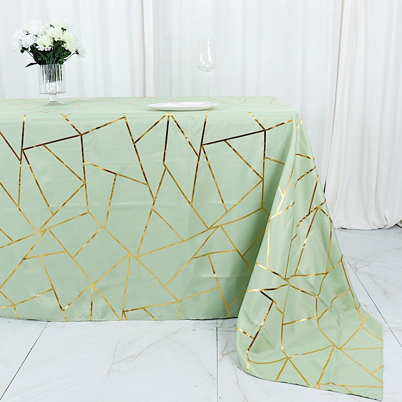 90"x132" Geometric Design Polyester Rectangle TABLECLOTH Party Event Decorations - Picture 52 of 74