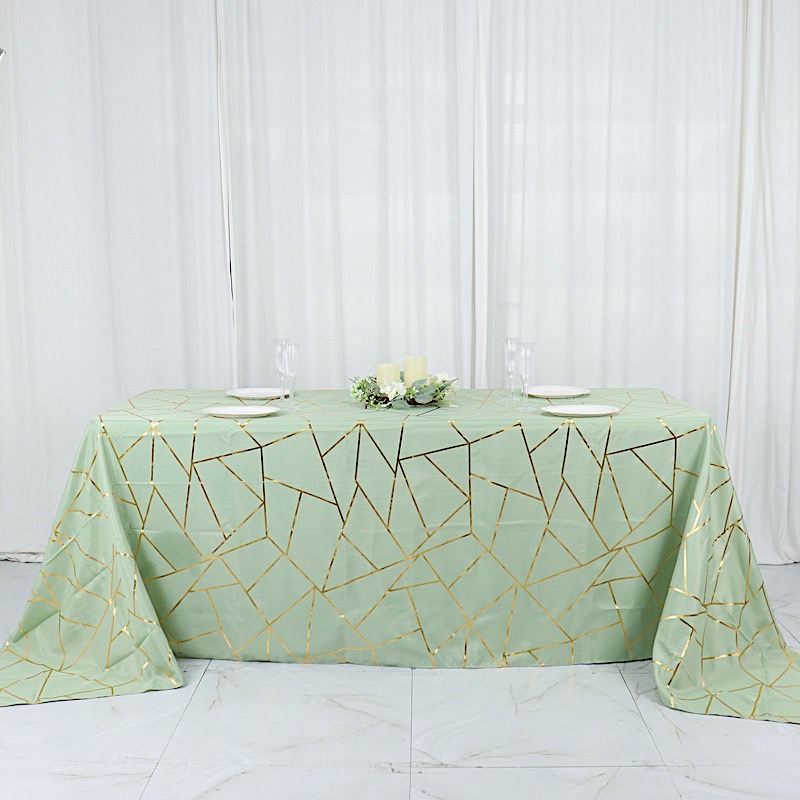 90"x132" Geometric Design Polyester Rectangle TABLECLOTH Party Event Decorations - Picture 53 of 74