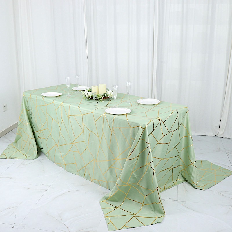 90"x132" Geometric Design Polyester Rectangle TABLECLOTH Party Event Decorations - Picture 54 of 74