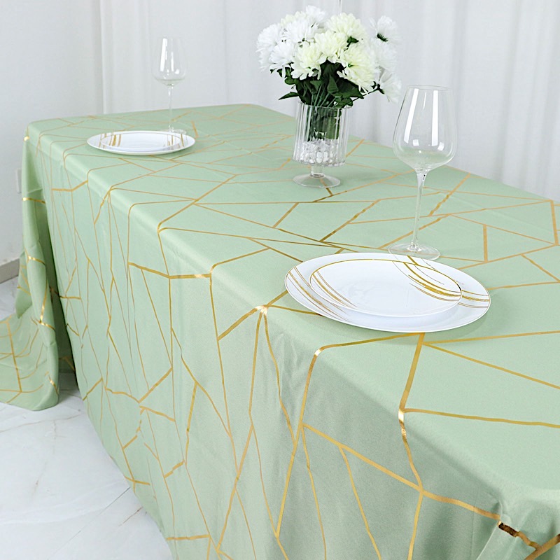 90"x132" Geometric Design Polyester Rectangle TABLECLOTH Party Event Decorations - Picture 58 of 74