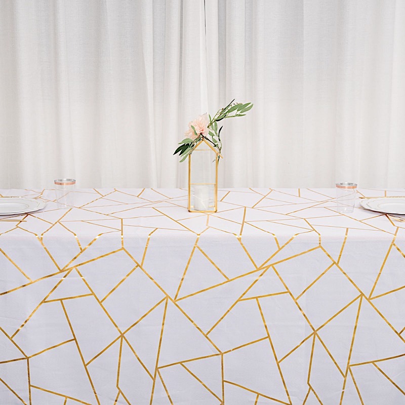 90"x132" Geometric Design Polyester Rectangle TABLECLOTH Party Event Decorations - Picture 72 of 74