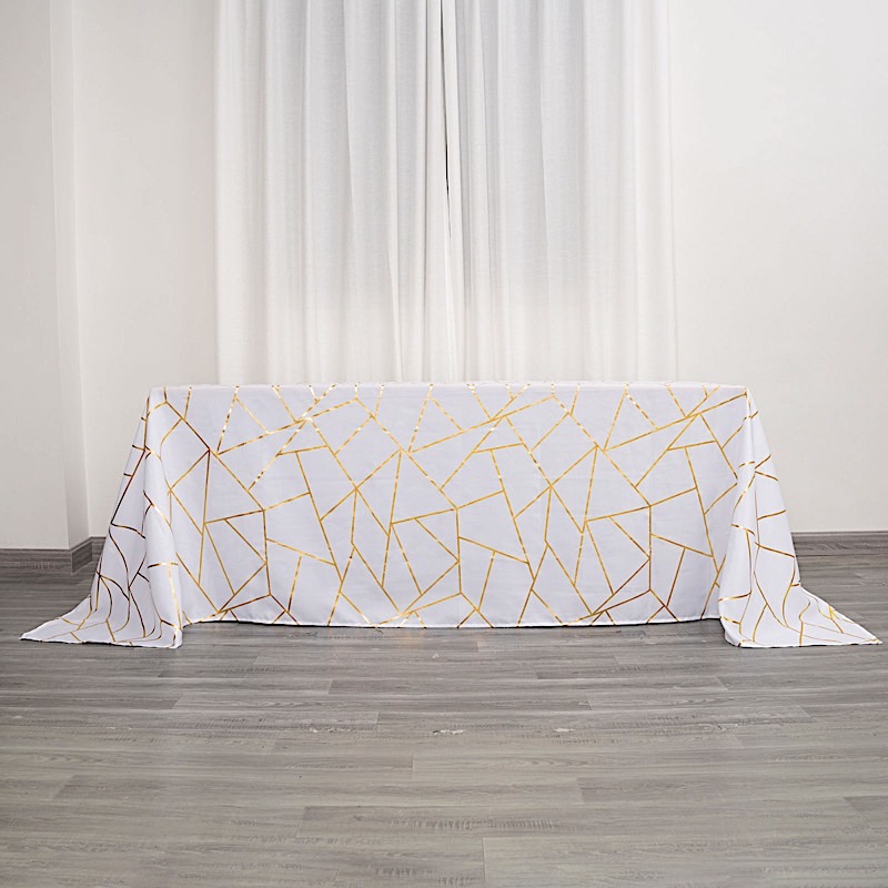 90"x132" Geometric Design Polyester Rectangle TABLECLOTH Party Event Decorations - Picture 67 of 74