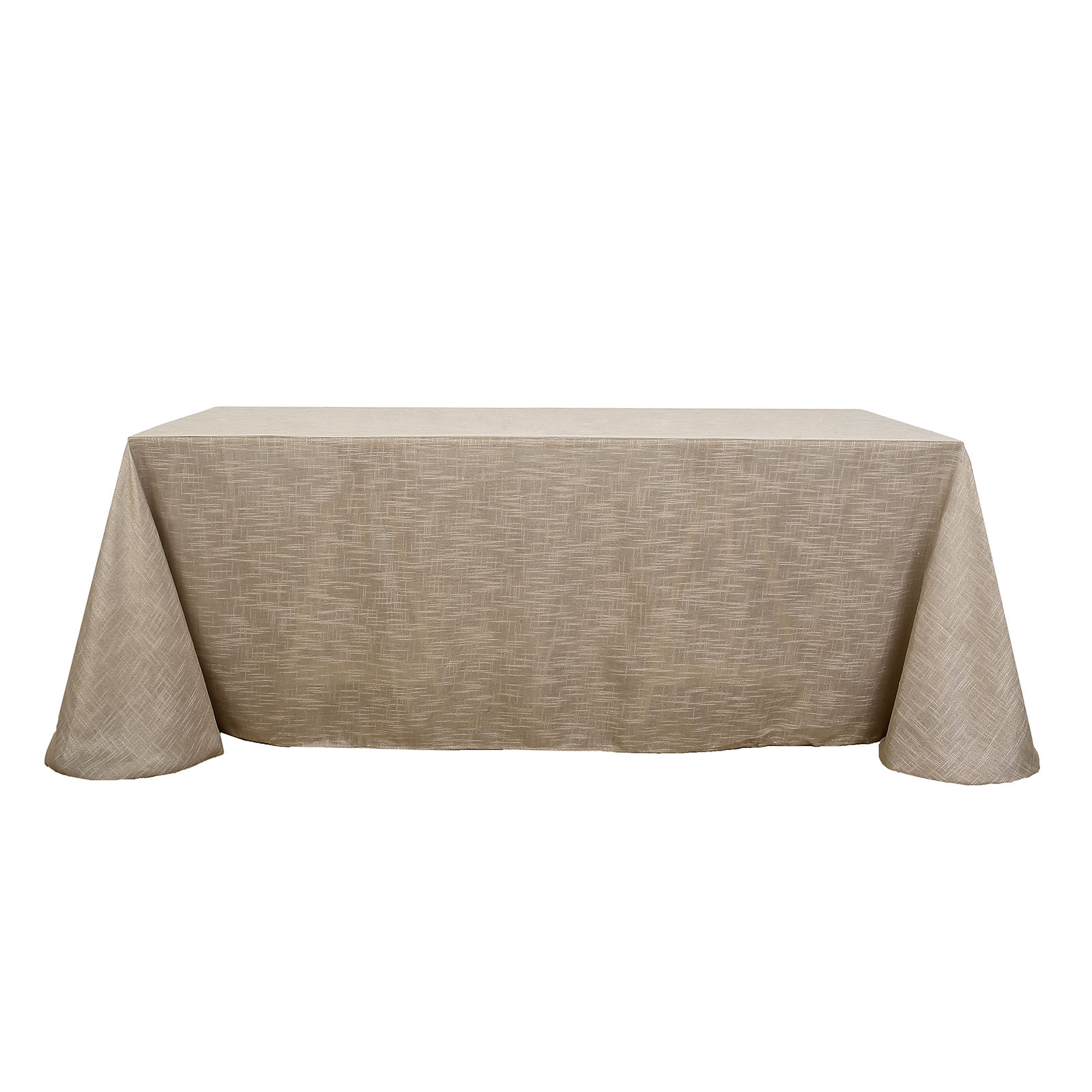 90x156-Inch Rectangular Premium Polyester Faux Burlap Tablecloth Decorations - Picture 13 of 26