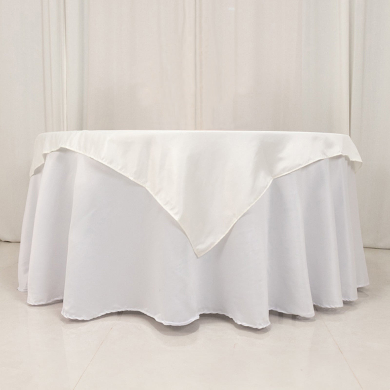 54"x54" Square Lamour Satin Tablecloths for a Wedding Party Decorations Supplies - Picture 70 of 135