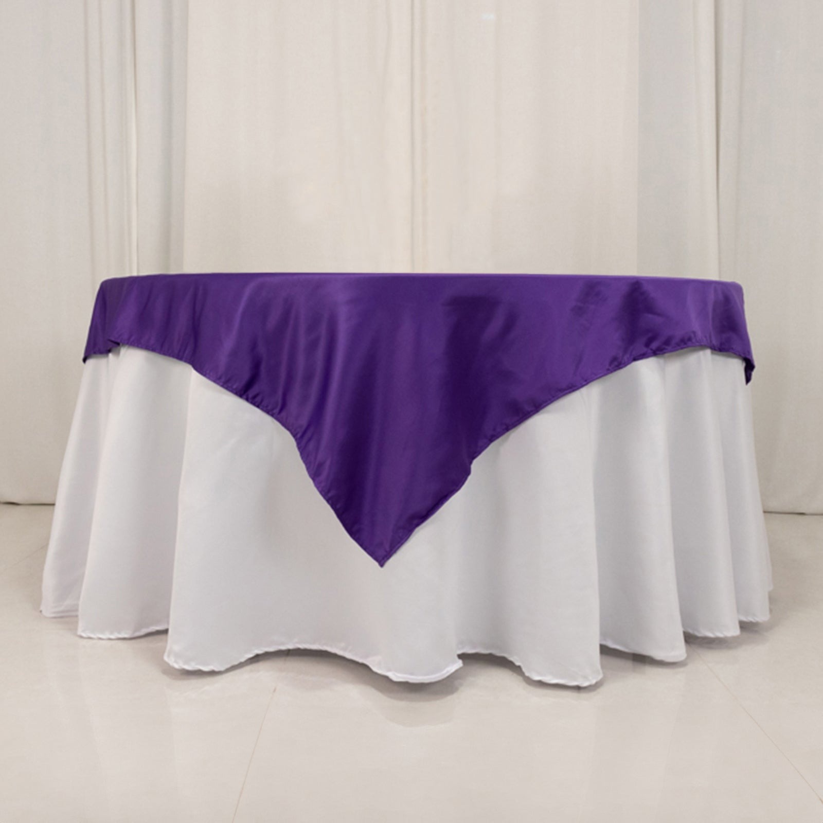 54"x54" Square Lamour Satin Tablecloths for a Wedding Party Decorations Supplies - Picture 101 of 135
