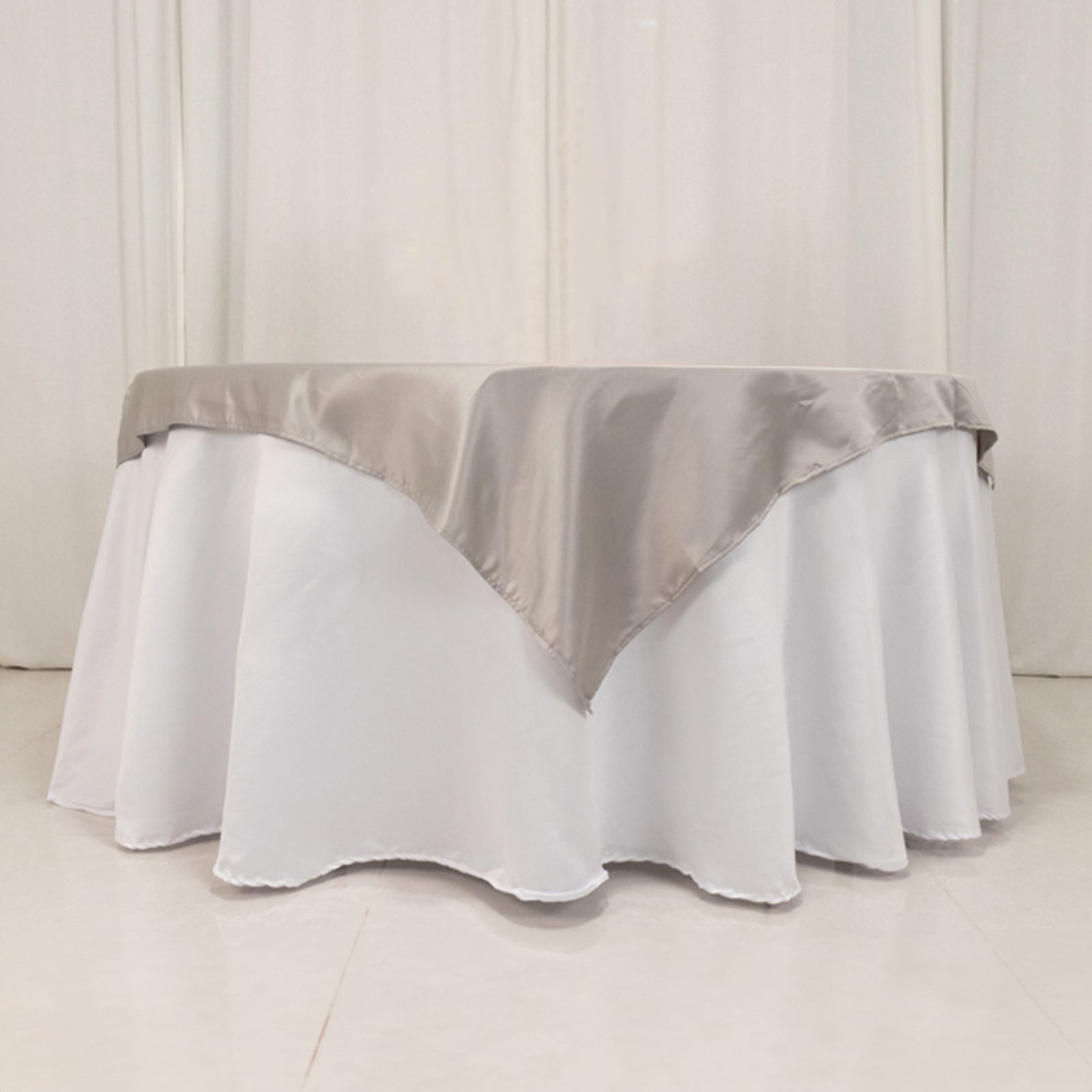 54"x54" Square Lamour Satin Tablecloths for a Wedding Party Decorations Supplies - Picture 125 of 135