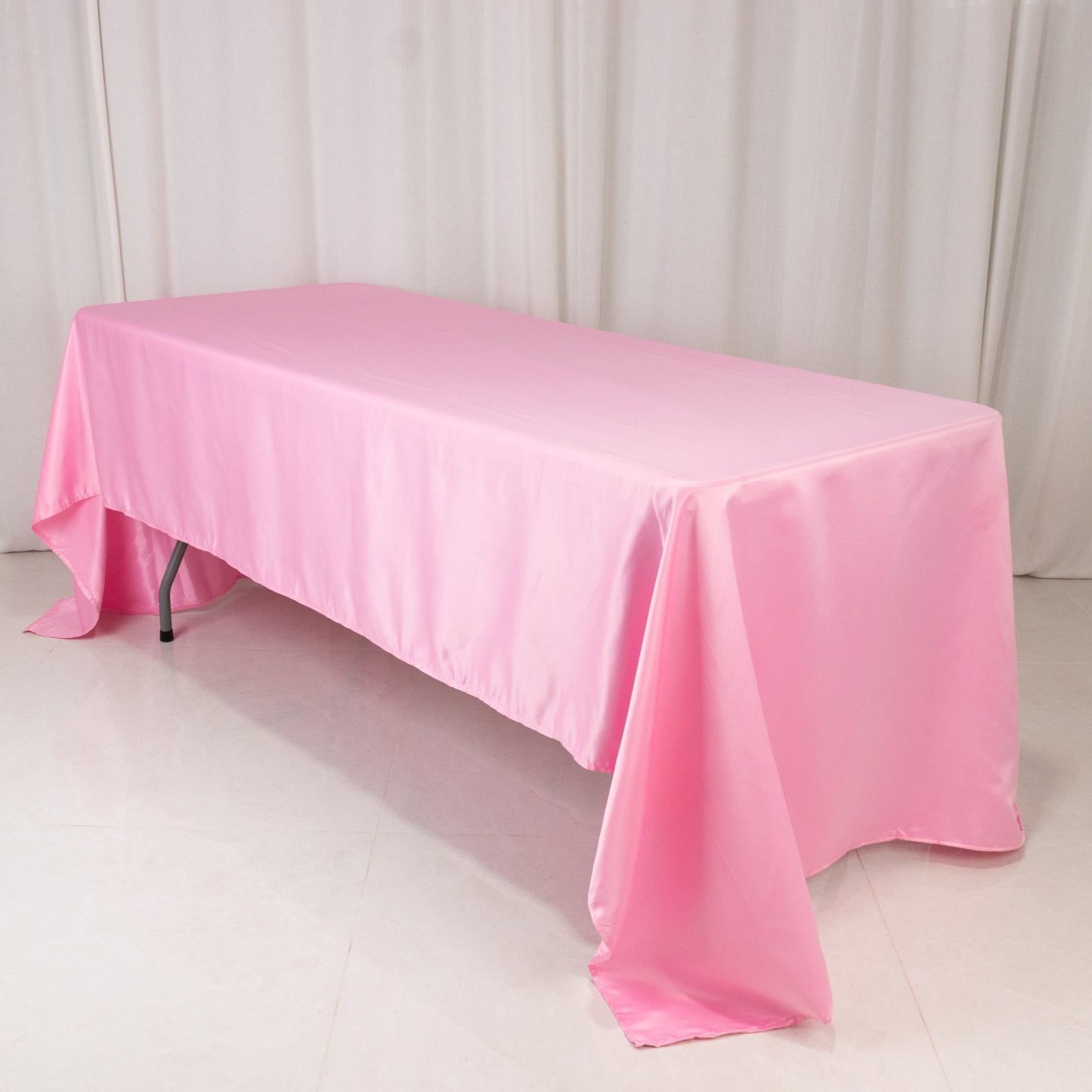 60x126" Lamour Satin Rectangular Tablecloth - Wedding PARTY Catering Event - Picture 117 of 169