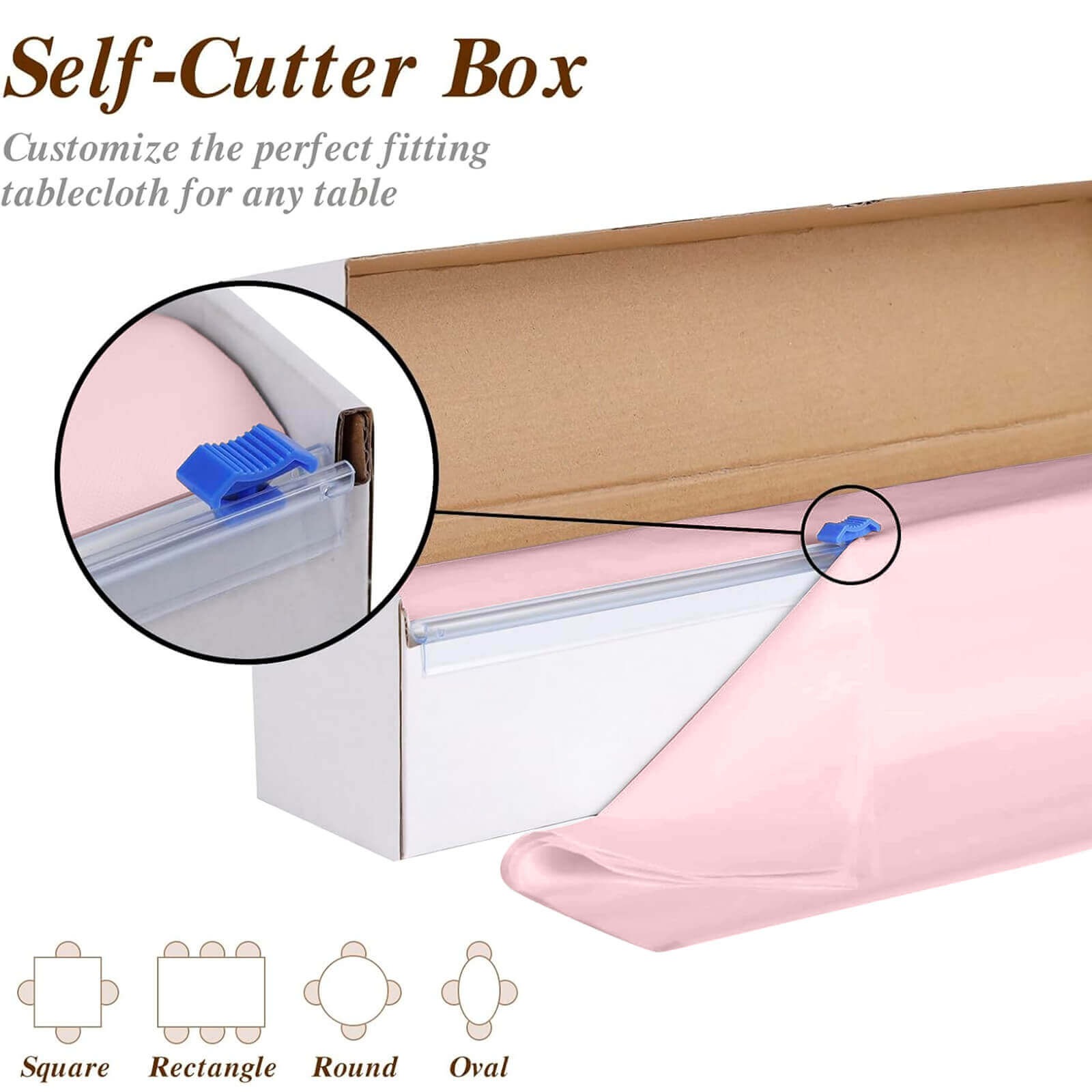 54" x 300 ft Disposable Plastic Rectangular Table Cover Roll Cut Up Box Party - Picture 15 of 41