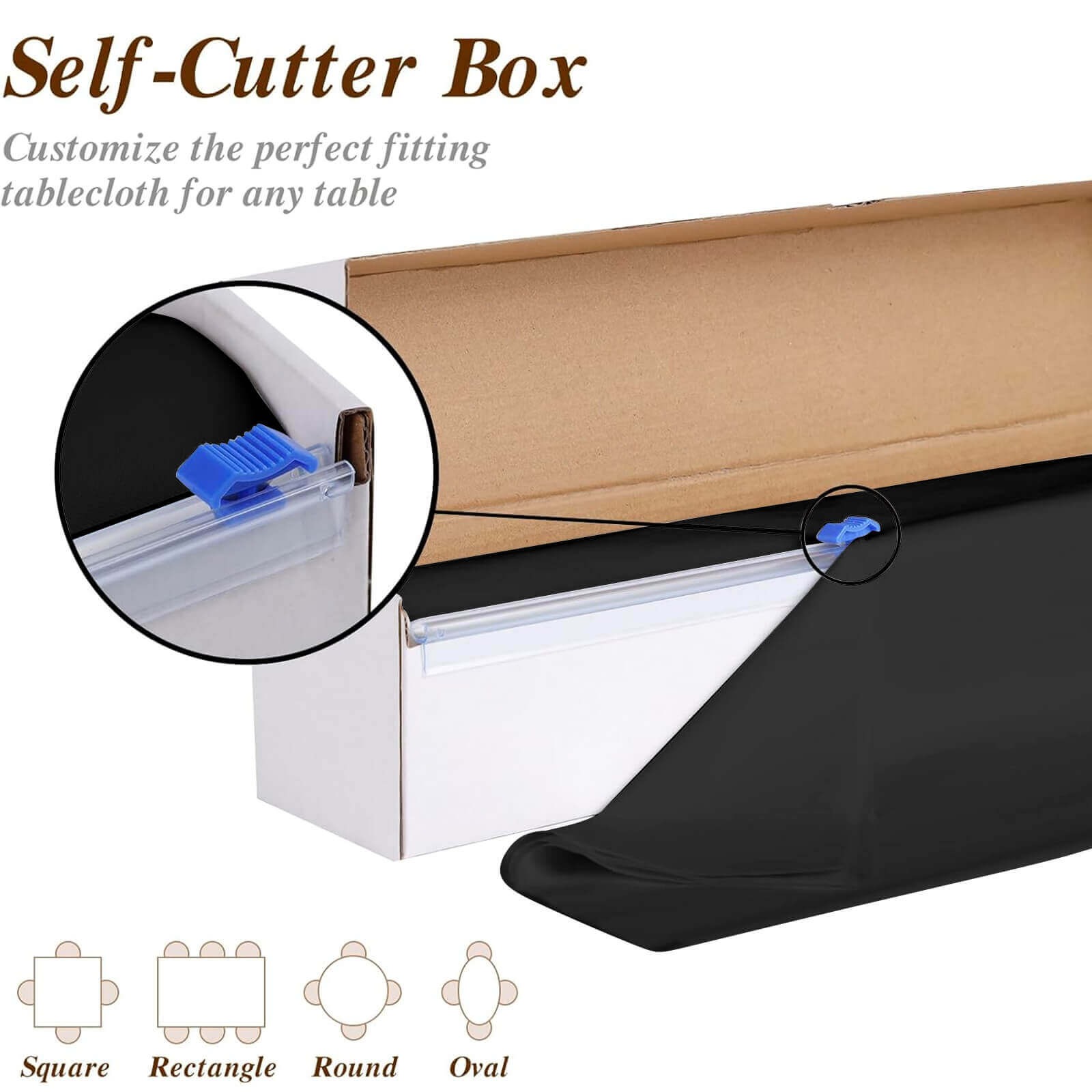 54" x 300 ft Disposable Plastic Rectangular Table Cover Roll Cut Up Box Party - Picture 7 of 41