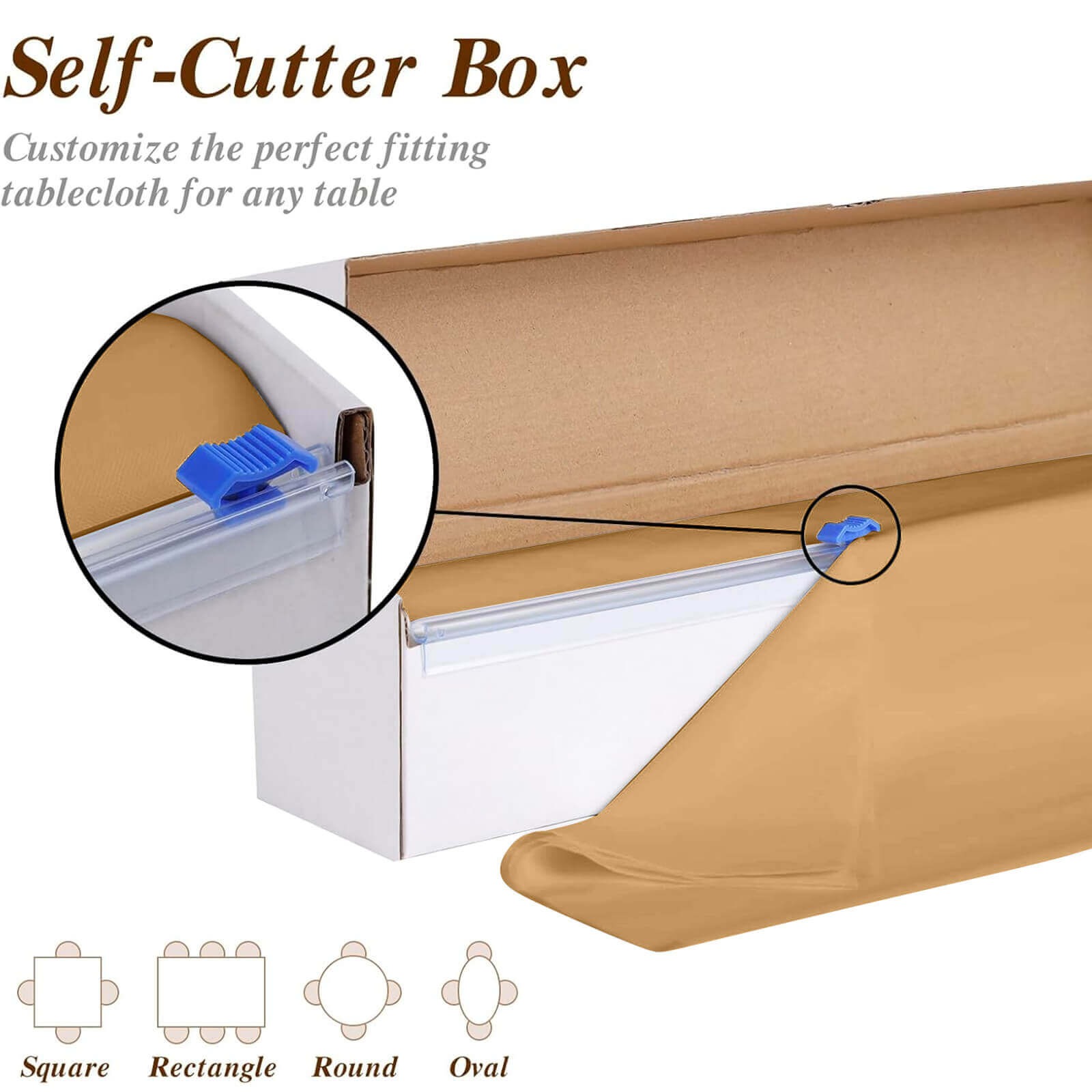 54" x 300 ft Disposable Plastic Rectangular Table Cover Roll Cut Up Box Party - Picture 21 of 41